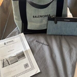 Balenciaga Cabas Denim Tote Bag